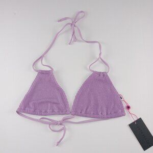 South Beach ASOS Women's Textured Triangle Bikini Top Size 8 Lilac Purple